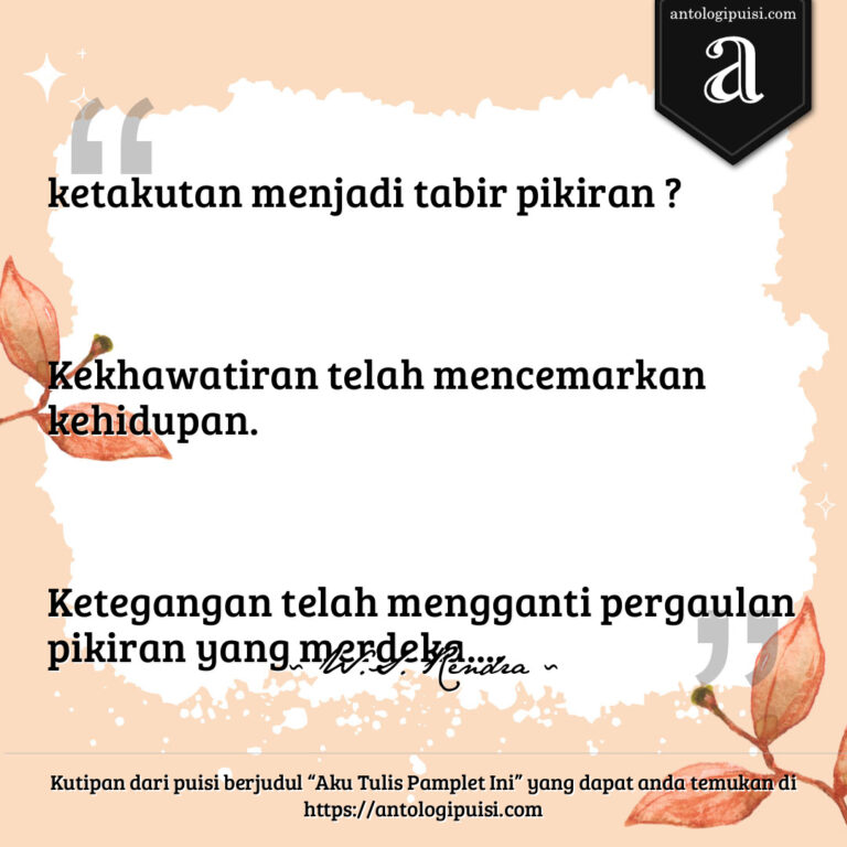 Aku Tulis Pamplet Ini