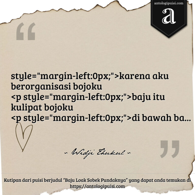 Baju Loak Sobek Pundaknya