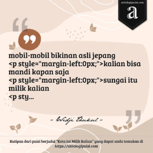 Kota ini Milik Kalian