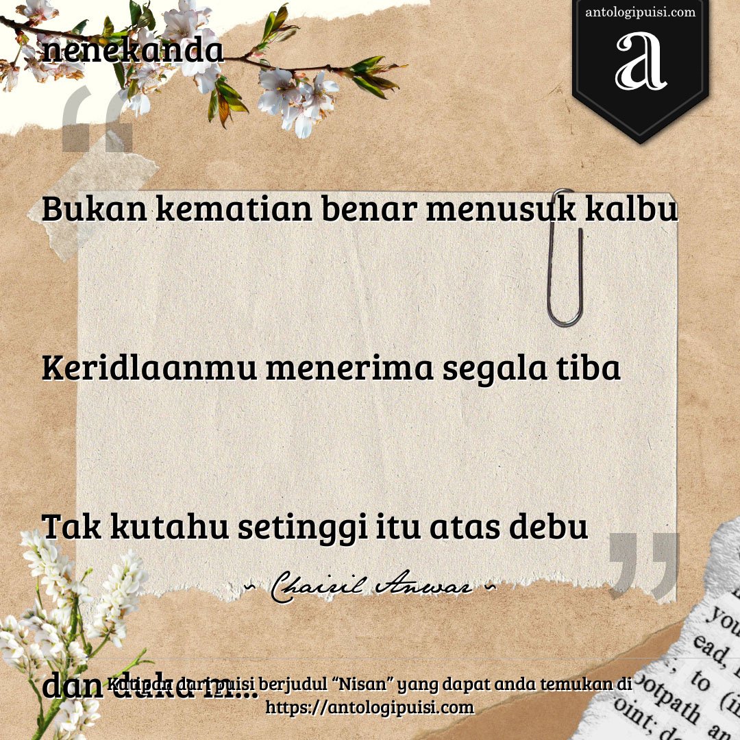 Kata-kata Chairil Anwar