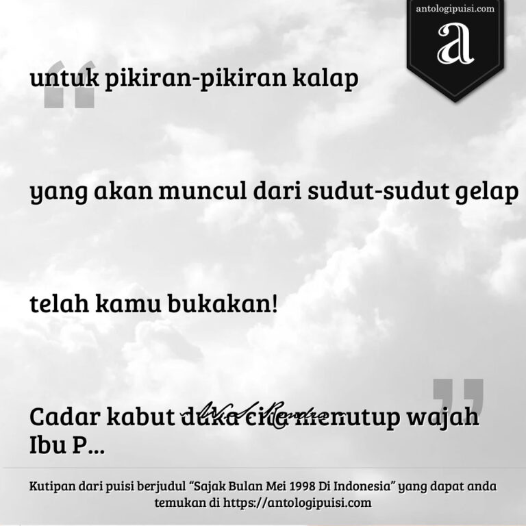 Sajak Bulan Mei 1998 Di Indonesia
