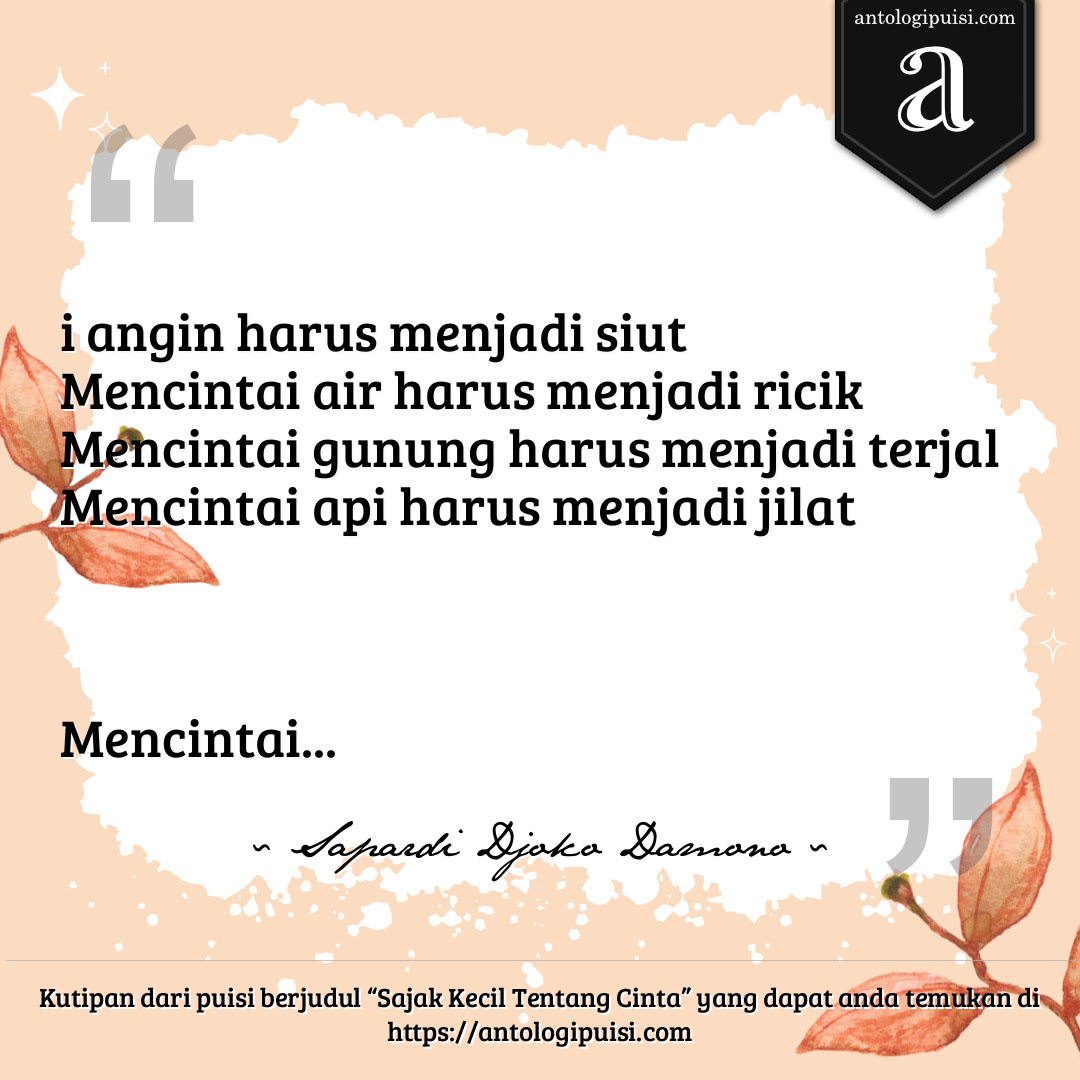 Sajak Kecil Tentang Cinta