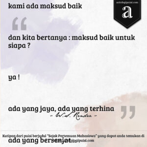 Sajak Pertemuan Mahasiswa