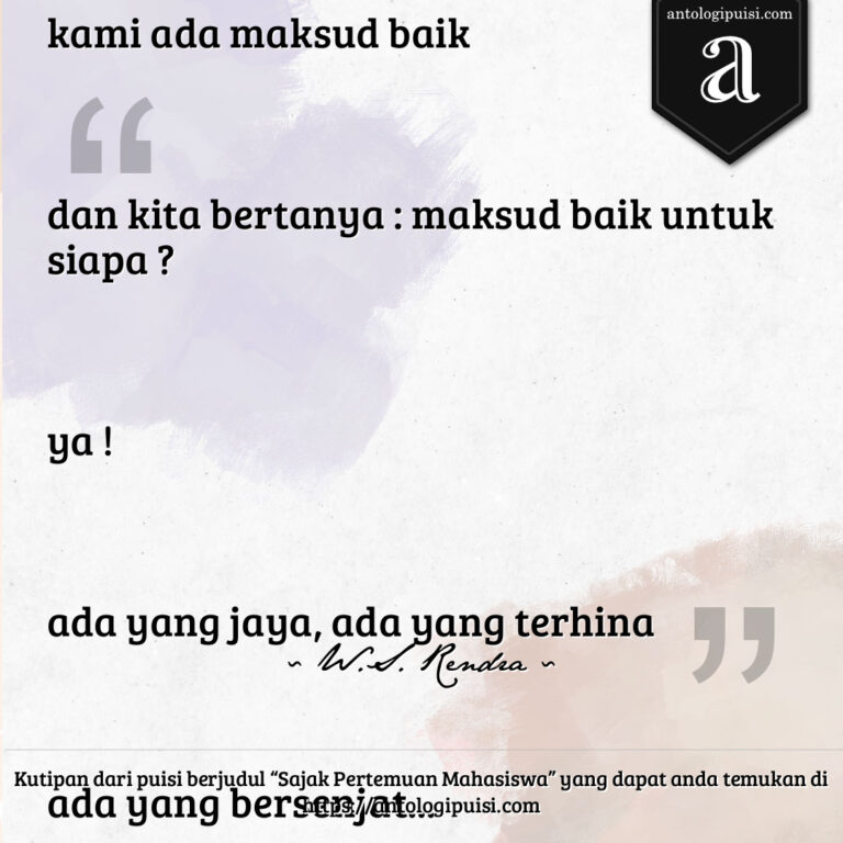 Sajak Pertemuan Mahasiswa