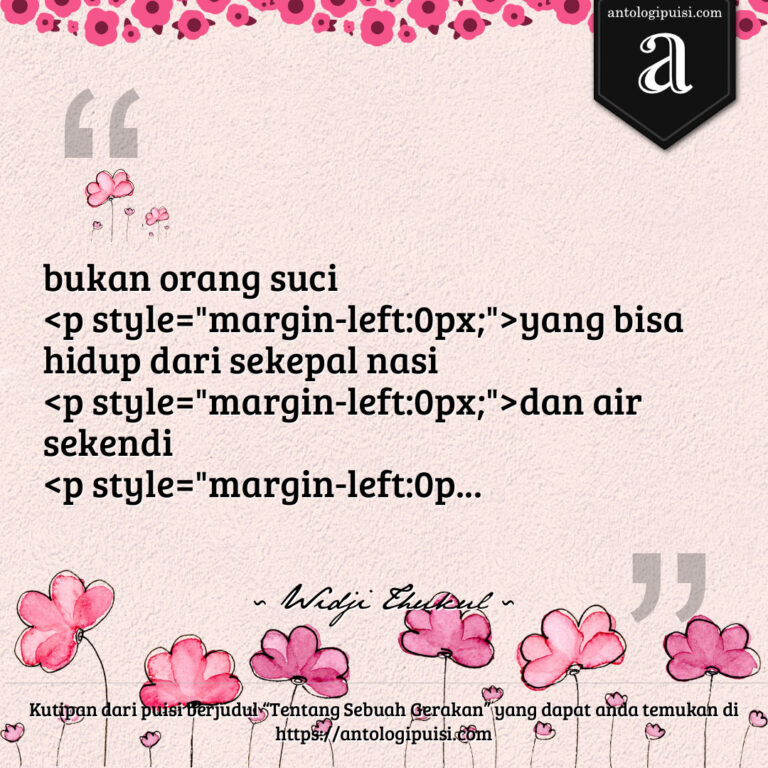 Tentang Sebuah Gerakan