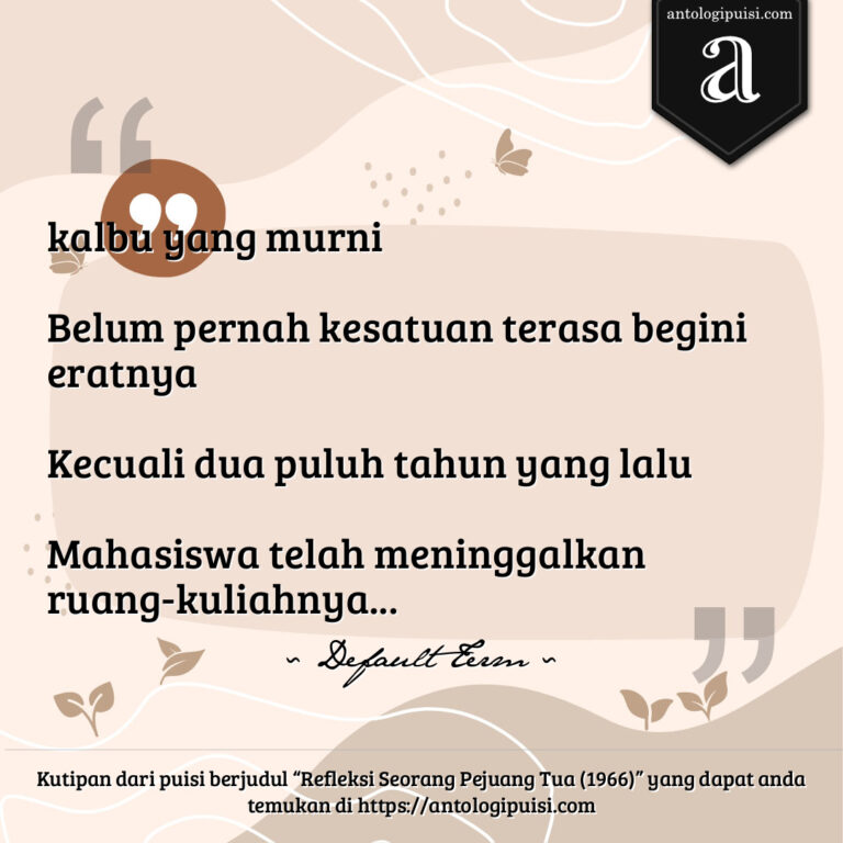 Refleksi Seorang Pejuang Tua (1966)